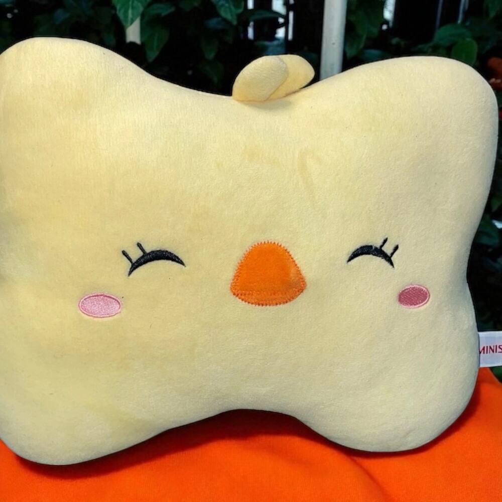 Miniso Life Cat Plush Pillow Yellow Stuffed Animal Lovey Nursery Bedroom Toy 10"